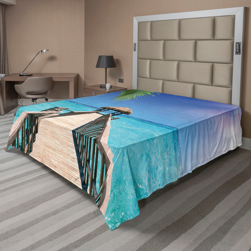 Drap de dessus Ambesonne, Drap plat pour très grand lit californien