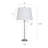 Glass Table Lamp - White Shade