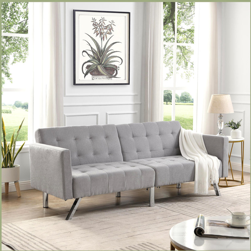 Canapé-lit Canapé-lit convertible gris clair pliable