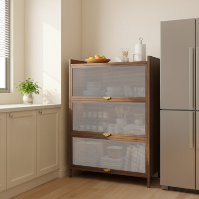 Armoire moderne à porte rabattable en métal à plusieurs niveaux