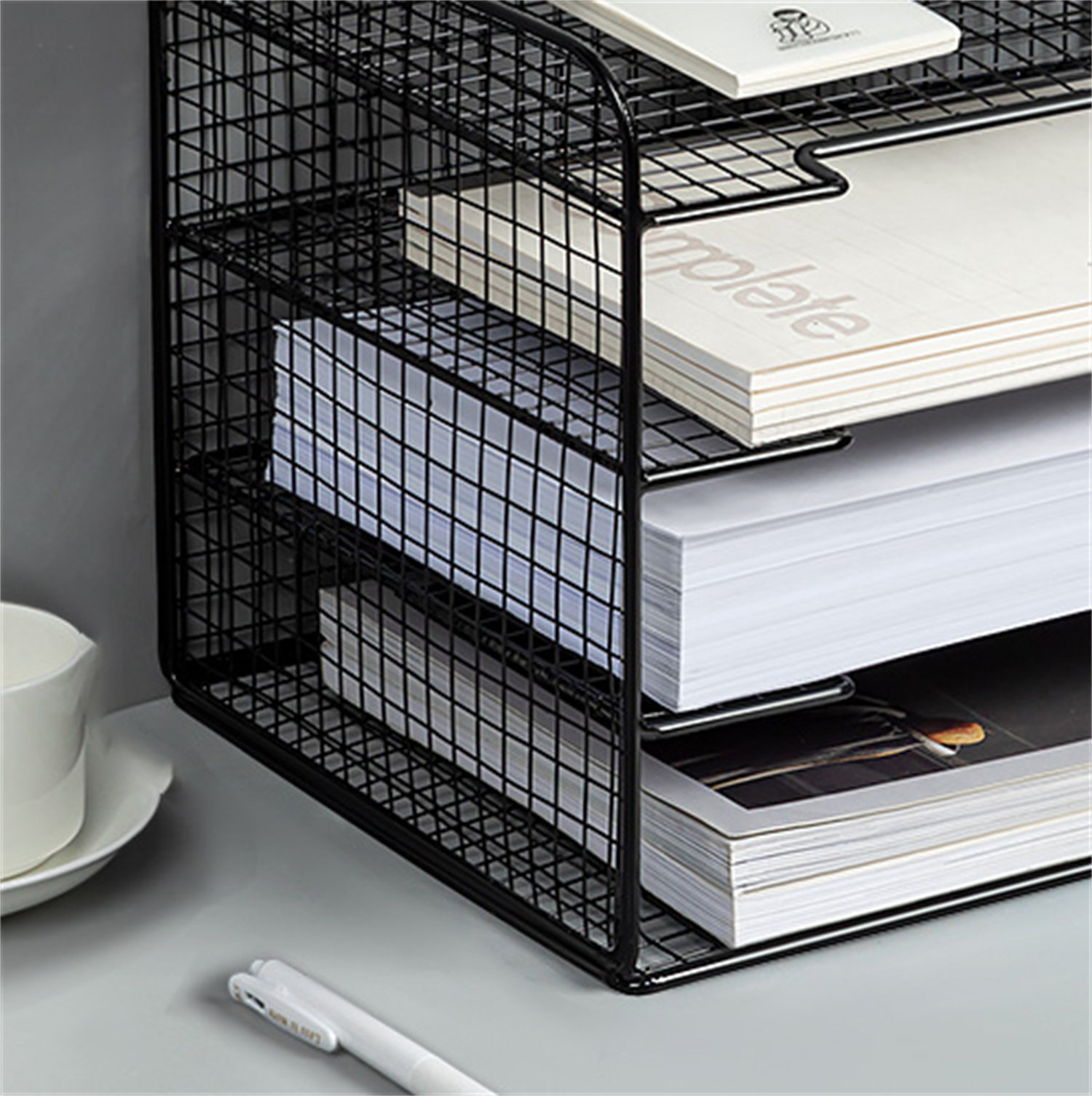 Inbox Zero Margurite Metal Paper Organizer 