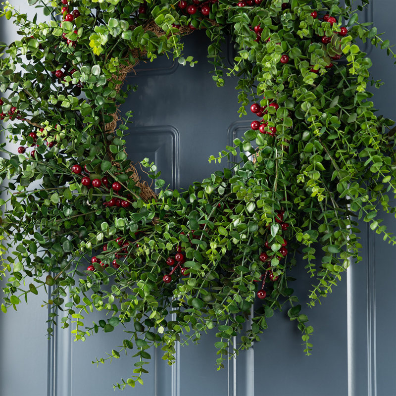 Leyon 28" W Eucalyptus and Berry Wreath