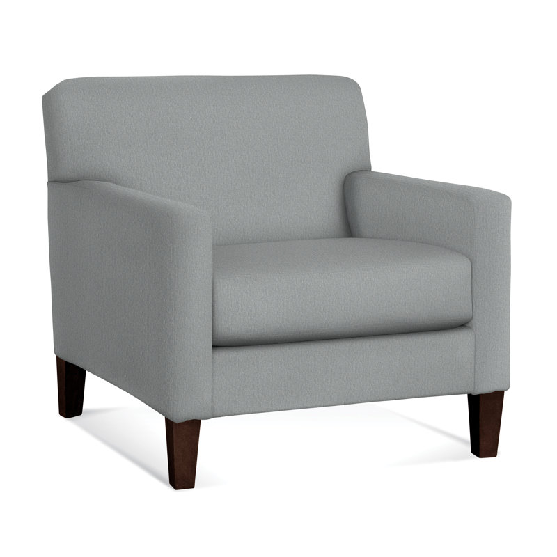 Tampa Armchair, Light Blue Performance Fabric; 0851-55, Frost White