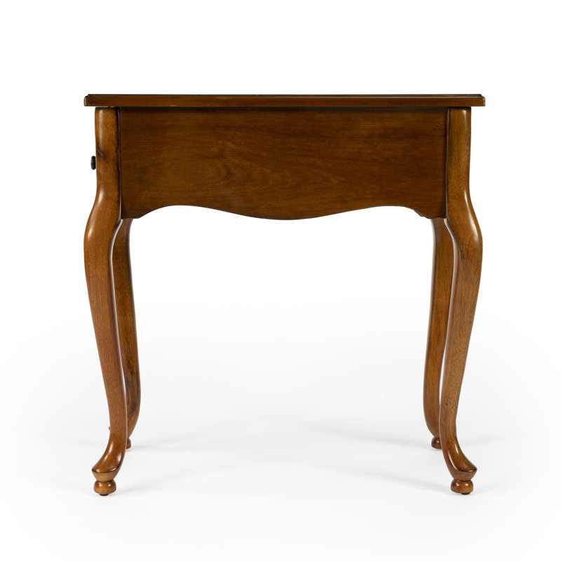 Croydon One Drawer with Pullout Side Table, Olive Ash Burl