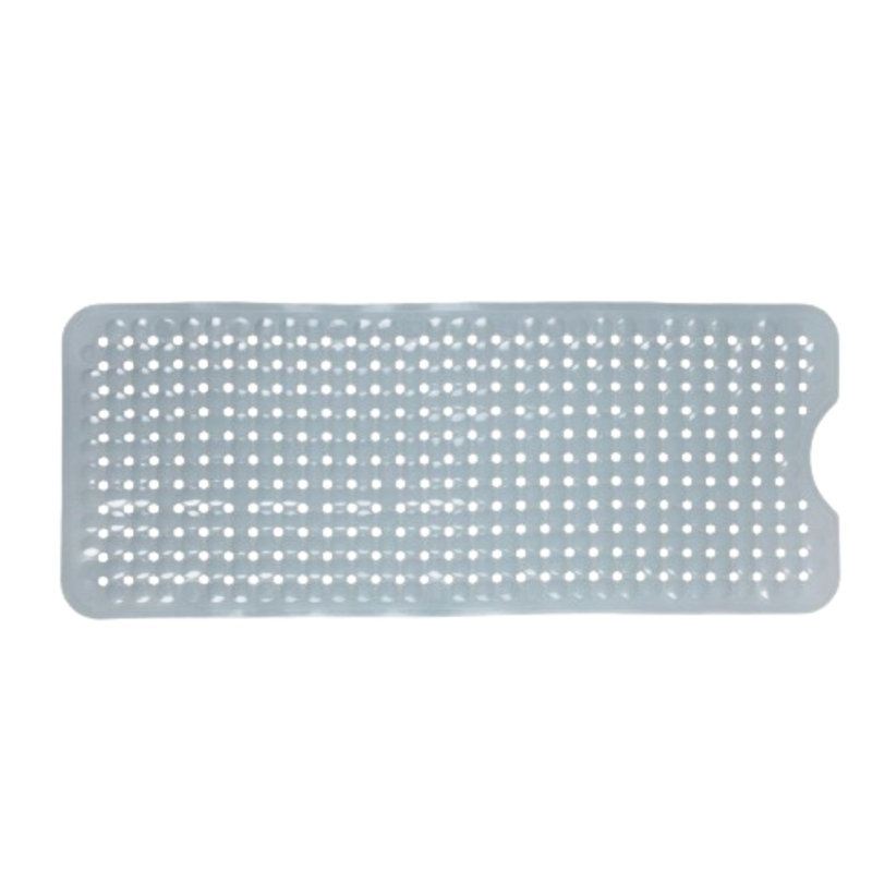 Power Grip Non Slip Bathtub Safety Mat 39x16 Solid Grey