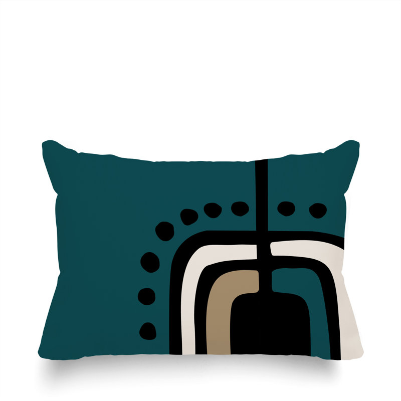 Coussin lombaire réversible intérieur / extérieur Sofi Minimalist, H 18 po x l 25 po, Émeraude