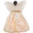 Kurt Adler Lighted Christmas Tree Treetop, 10-Lights, African American Angel, Ivory & Gold, 12in