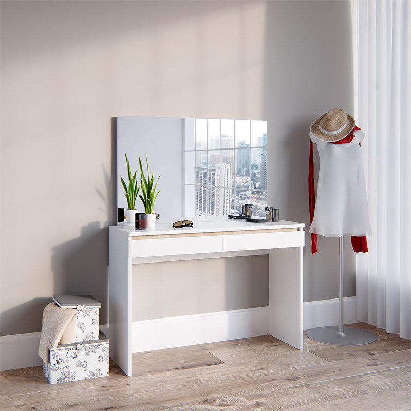 Skeggi Dressing Table with Mirror