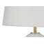Lighting, H 26 po, lampe de table, céramique blanche, abat-jour ivoire / crème, transitionnel