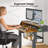 Electric standing desk, height adjustable, with storage space, standing gaming desk with LED light strip, suitable for home office and gaming, sit/stand workstation.-1634015400-1634015401
