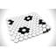 MOSAIQUE FLEUR BLANC ET PORCELAINE NOIR-130474712