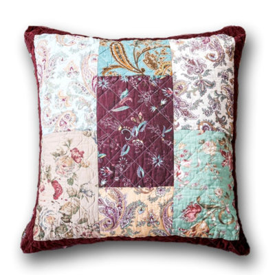 Bohemian Floral Cotton Reversible Pillow Cover