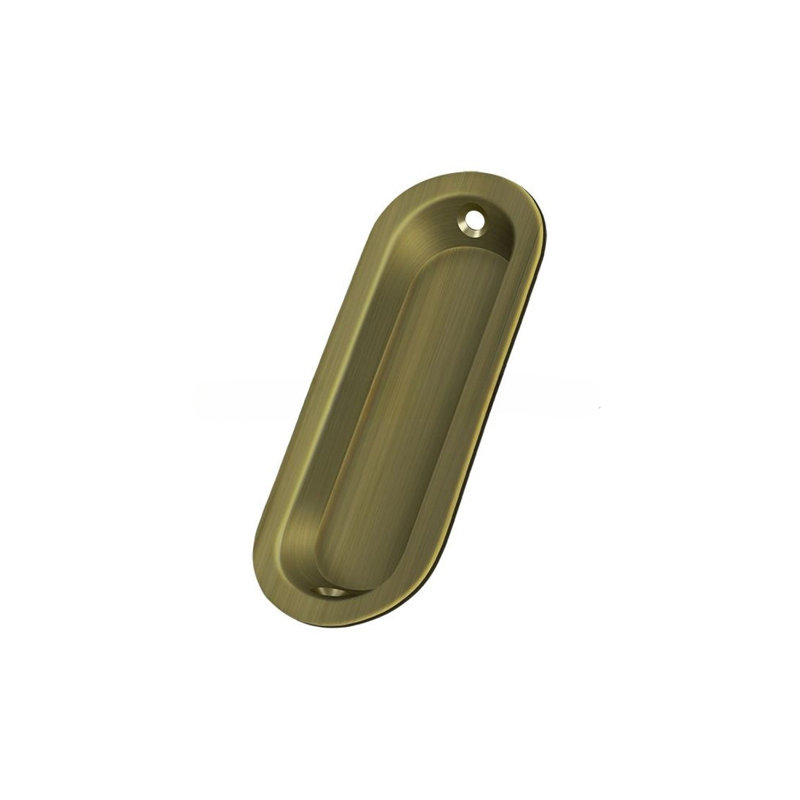Flush Cup / Bin Pull, Antique Brass