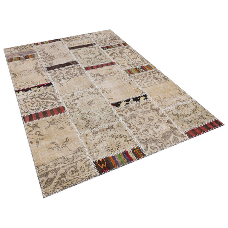 Modern Kabishayan Handmade Beige Area Rug