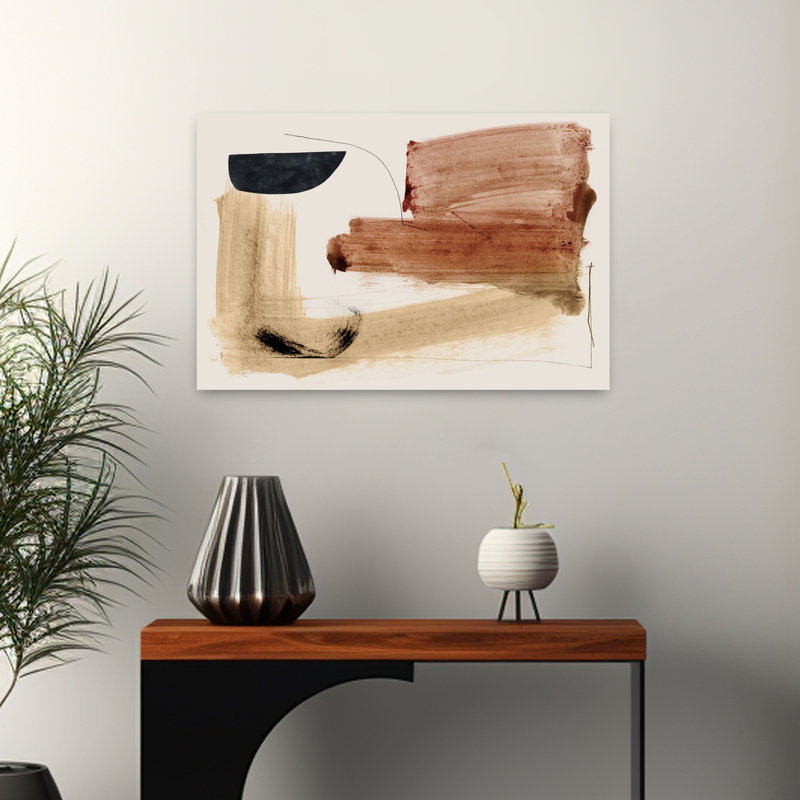 Art contemporain abstrait géométrique contemporain, H 16 po x l 24 po