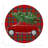 Xmas Tree Plaid Vegan Leather Round Coasters