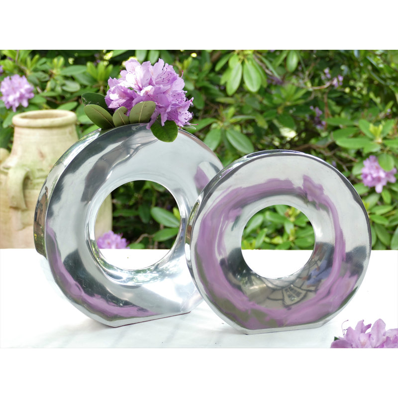 Jesseren Metal Table Vase, 30cm H x 30cm W x 7cm D