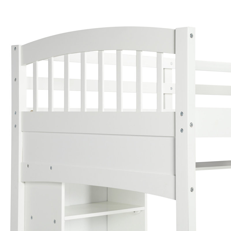 Jamyria Slat Storage Bed, White