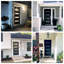 Porte d'entrée noire en fibre de verre 36 po x 80 po avec verre givré-107735812