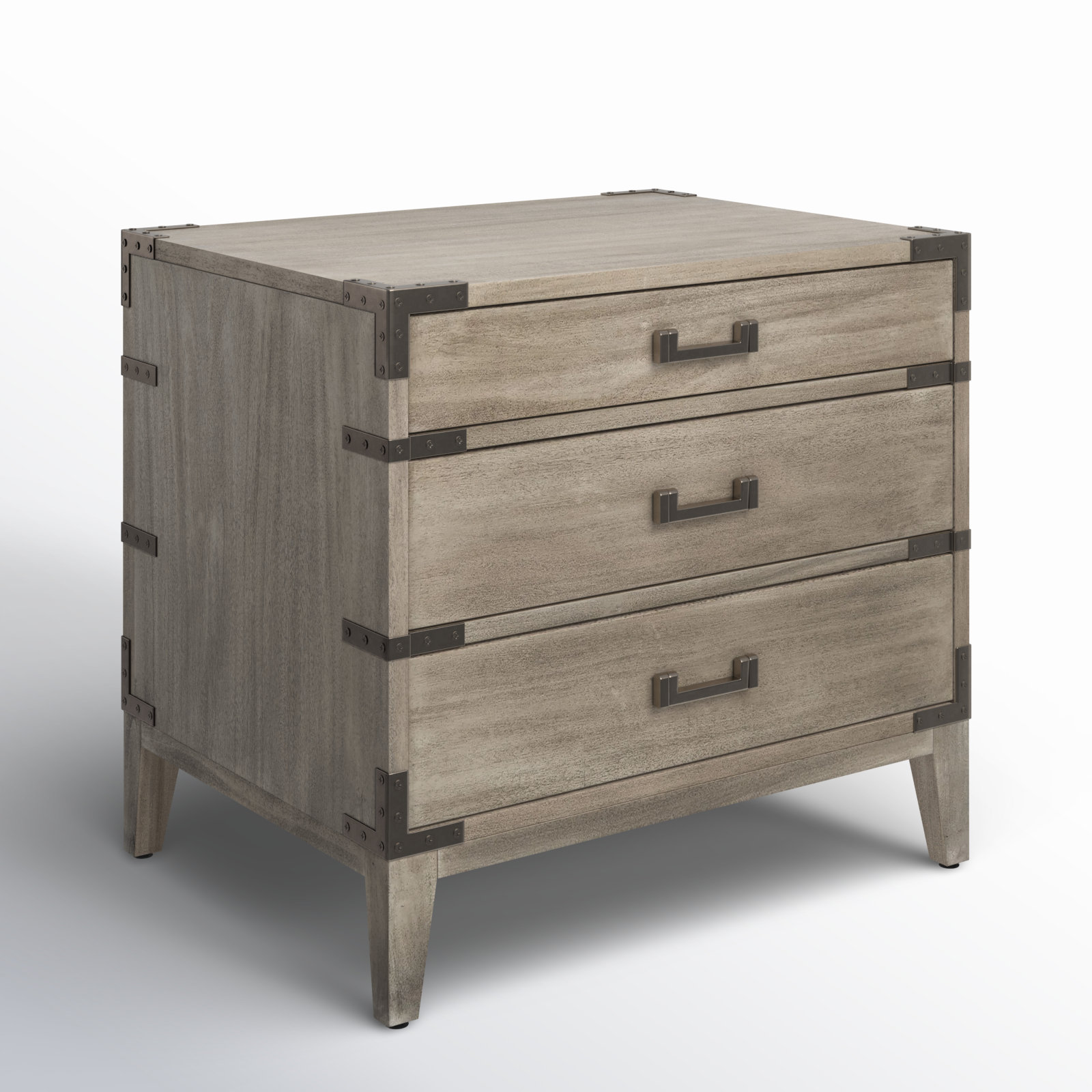 Lauretta 3 - Drawer 26" Nightstand, Beige