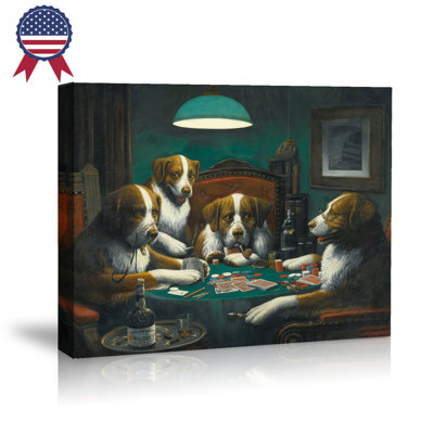 " Dogs Playing Pokers " Painting Print