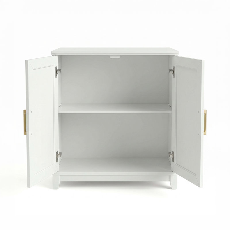 Armoire en bois 2 portes Martha Stewart Bedford, Blanc