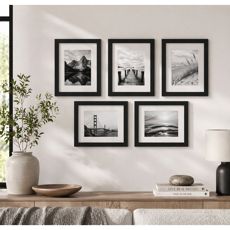 Ensemble de cadres photo Black Gallery Wall, 8 po x 10 po, 8" x 10", 5" x 7"