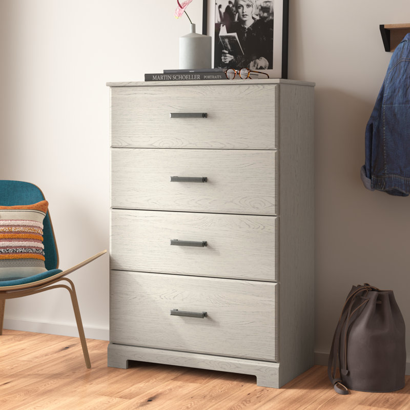 Eria 30.24'' W 4 - Drawer Dresser, Cream/Gray