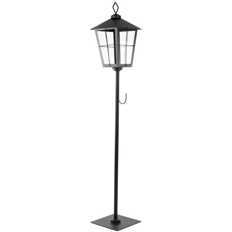 Lanterne noire 43,75 "avec porte-couronne