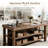 63" Solid Wood Sewing Table, Craft Table with Storage