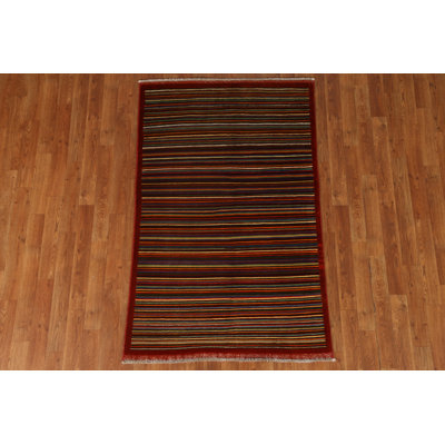 One-of-a-Kind 3'2'' x 4'11'' New Age Rectangle Wool Area Rug in Brown