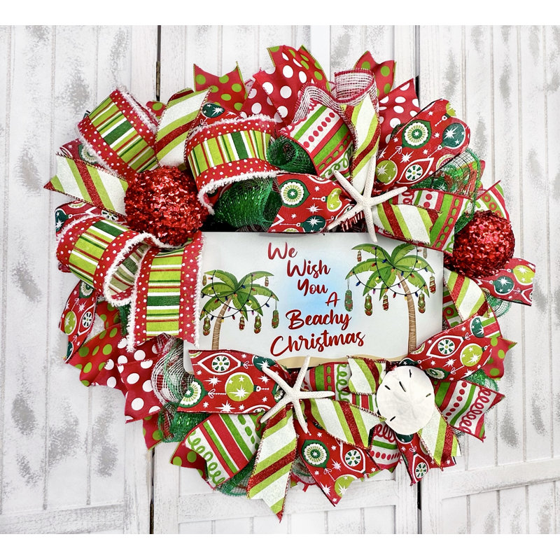 Paradise Wreath Boutique Handcrafted Faux 18'' Wreath