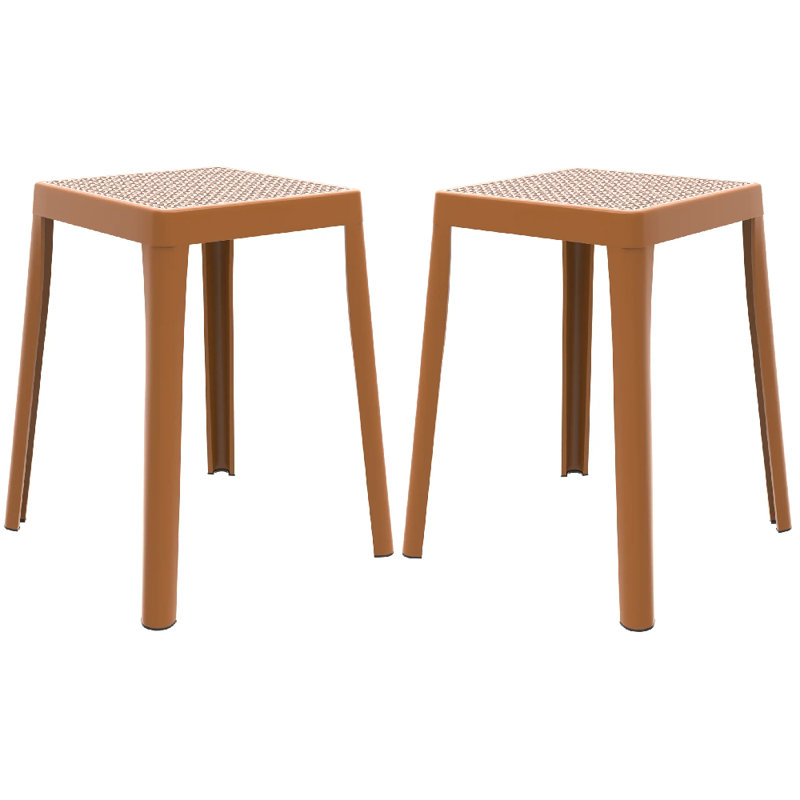 Tabouret en plastique Dantoni, Jaune