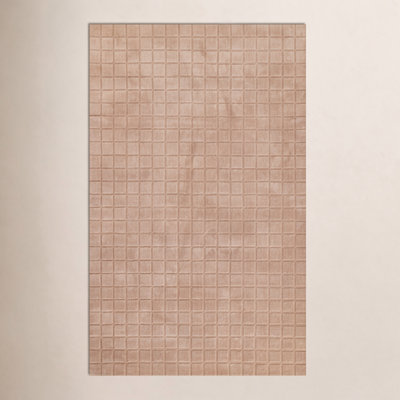 Meile Blush Hand-Loomed Geometric Wool Rug