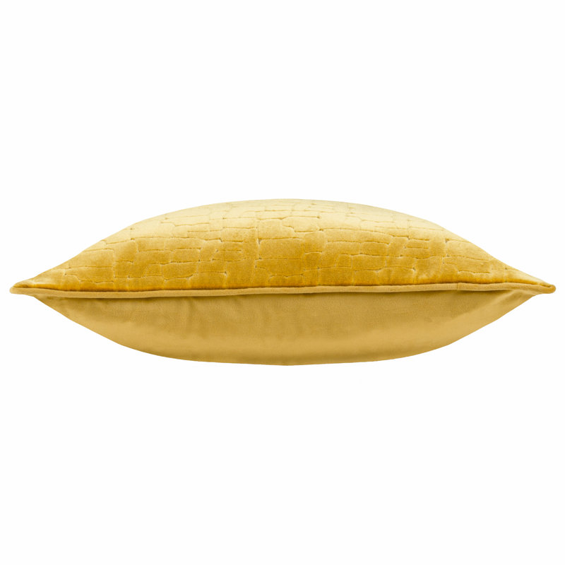 Geometric Square Cushion, Mustard