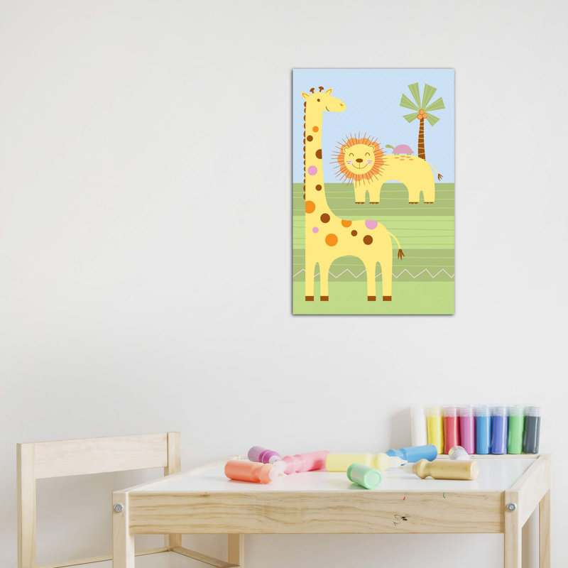 «Jungle Jamboree» par Nina Seven - reproduction d'art, Toile tendue, Pas de tapis, H 26 po x l 18 po x 1,5 po