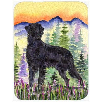 Caroline's Treasures Flat Coated Retriever Glass Cutting Board