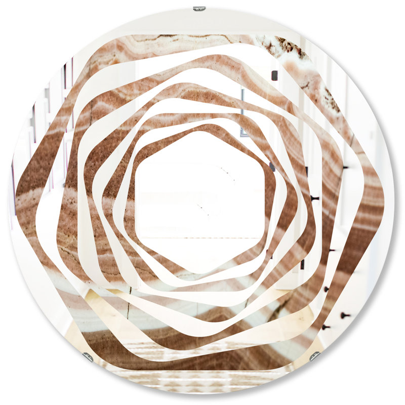 Miroir mural Whirl Crystals Minerals and Stones, H 31,5 po x l po