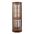 6 Shelf Lighted Corner Curio Cabinet With Adjustable Tempered Glass Shelves And Mirror Back-1525418332