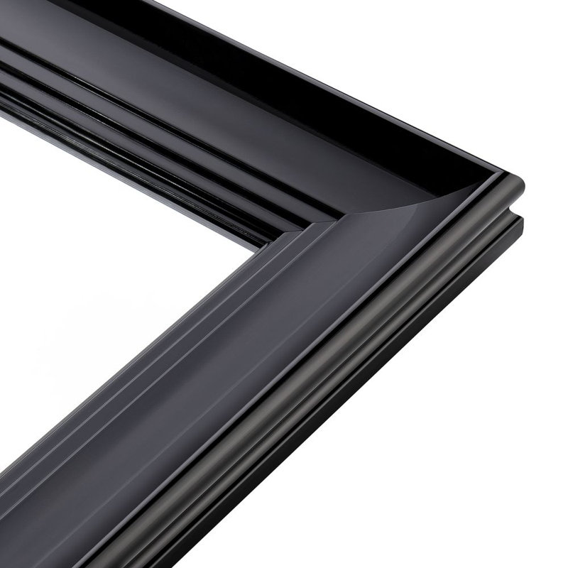Isaacs Plastic Flat Leaning Mirror, 182 cm H x 72 cm W, Black
