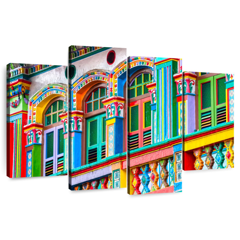 Lilie singapour, bâtiment coloré