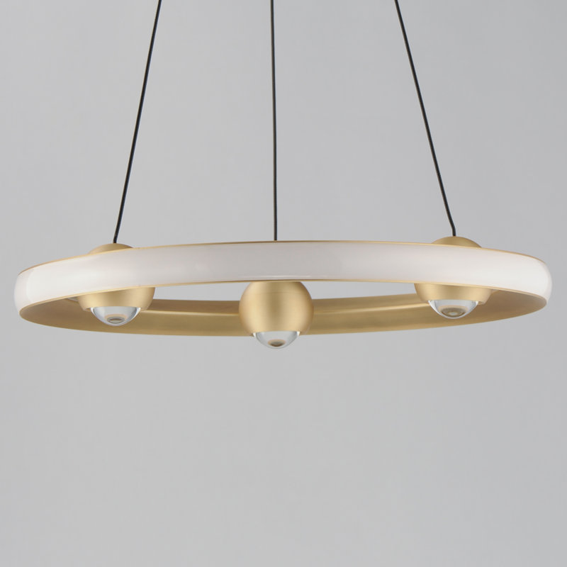 Luminaire suspendu 1 lumière, H 2,75 po x l 18 po x P 18 po, Or