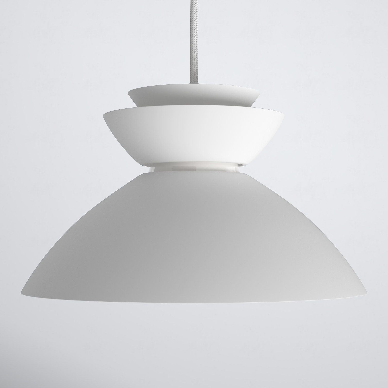 Hannes Dimmable Dome Single Light Pendant, White