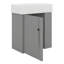 Ensemble de meuble-lavabo mural 21,6 po, meuble-lavabo mural avec lavabo en céramique, rangement à droite