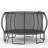14FT Trampoline Pumpkin- Black Red- Fframe Height 90Cm
