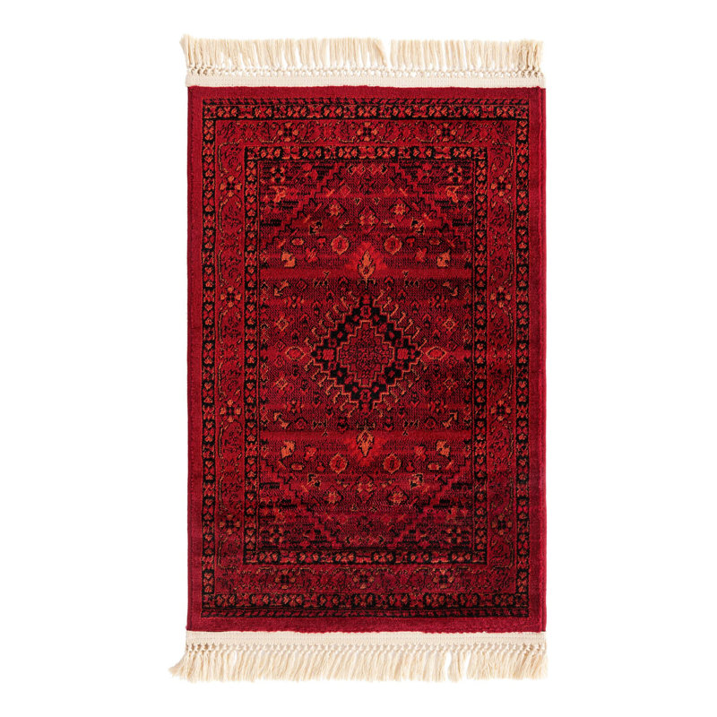 Tapis oriental rouge Amro, Rectangle 2 pi 2 po x 3 pi 1 po