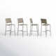 Lysa 44'' Anodized Aluminum Outdoor Bar Stool