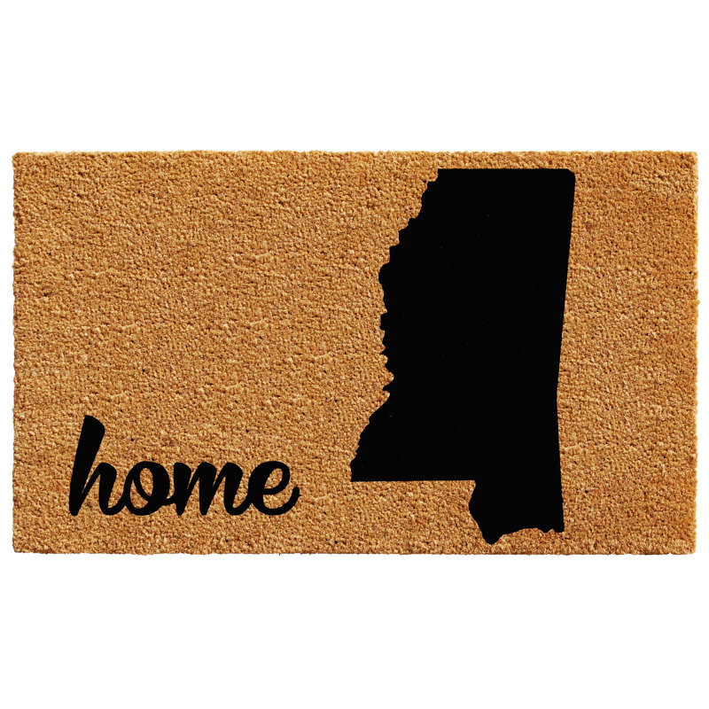 Tapis de porte extérieur antidérapant Mississippi, Rectangle 2 pi x 3 pi