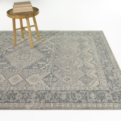 Tapis Pradier bleu de style sud-ouest traditionnel