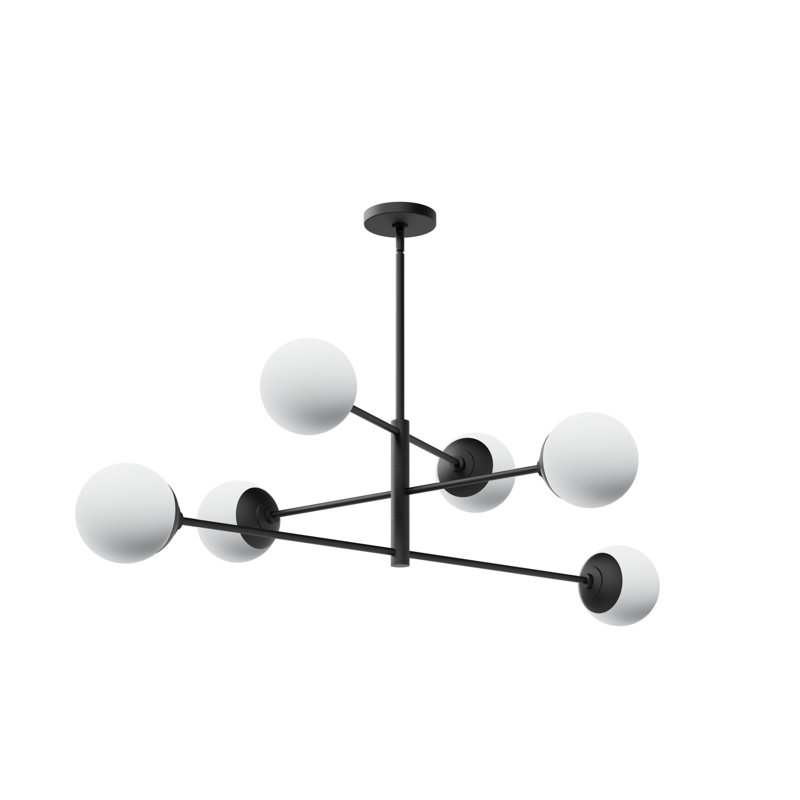 Plafonnier lustre 6 lumières Hunter Hepburn